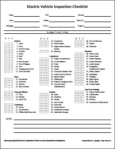 Printable Vehicle Inspection Checklist Template Fill